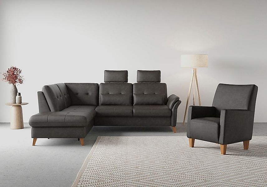 sit&more Ecksofa "Göteborg", inkl. Sitztiefenverstellung, wahlweise mit Bet günstig online kaufen