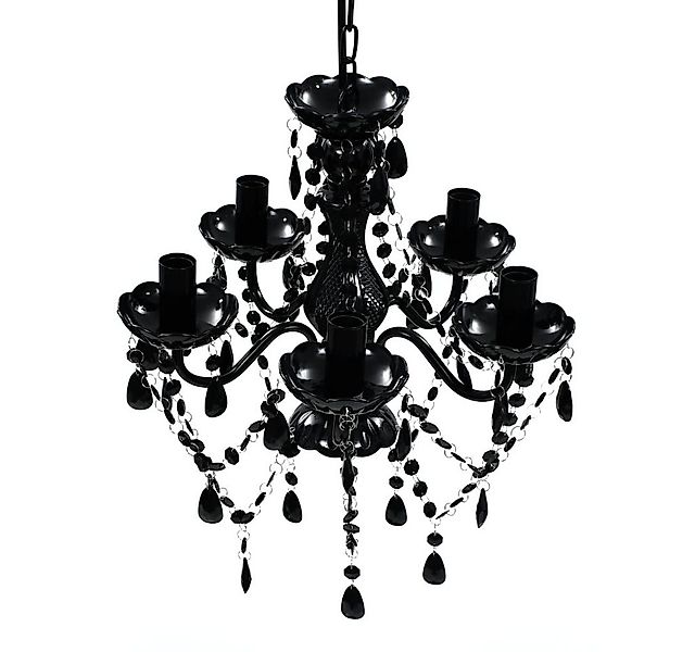 vidaXL Kronleuchter Kronleuchter 5 Glühbirnen Schwarz günstig online kaufen