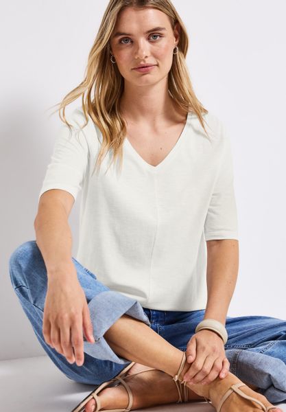 STREET ONE T-Shirt "Style GERDA" mit V-Ausschnitt günstig online kaufen