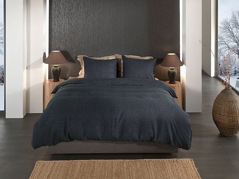 Heckett & Lane Bettwäsche "Franela" 2 Stk. Uni Design, hochwertiges Flanell günstig online kaufen