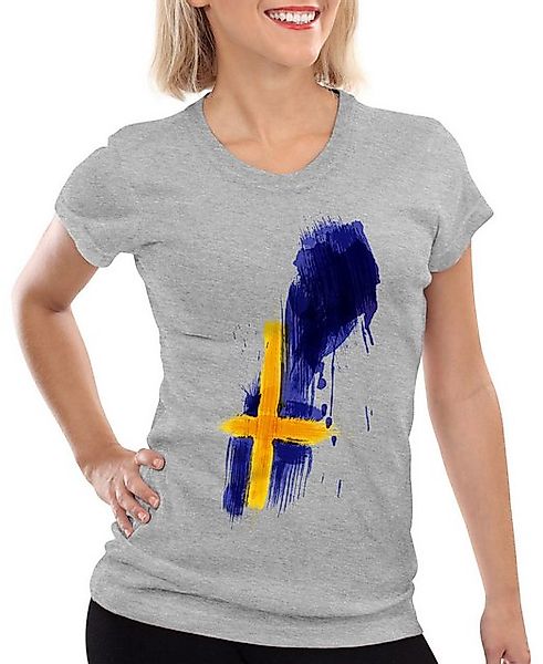 style3 T-Shirt Flagge Schweden Fußball Sport Sweden WM EM Fahne günstig online kaufen