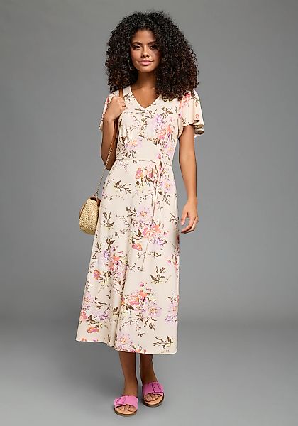 Laura Scott Sommerkleid mit geblümtem Design, aus Viskose und Elasthan, Mid günstig online kaufen