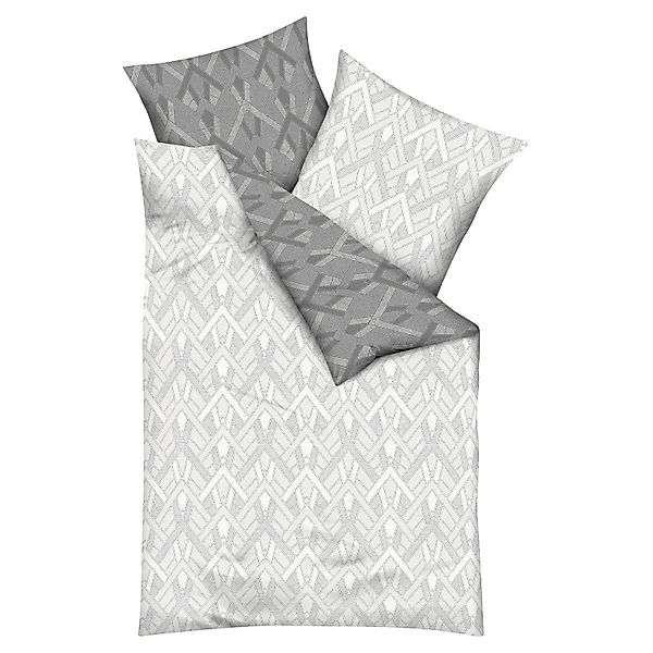 MONDO Bettwäsche AFFECTION, Grau, Silbergrau, Weiß, günstig online kaufen