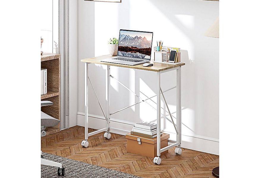HOMCOM Schreibtisch mit Rollen (Klapptisch, 1-St., Klappschreibtisch), Comp günstig online kaufen
