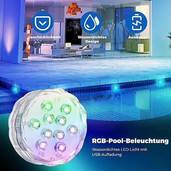 BlingBin Pool-Lampe Unterwasser LED Licht mit günstig online kaufen