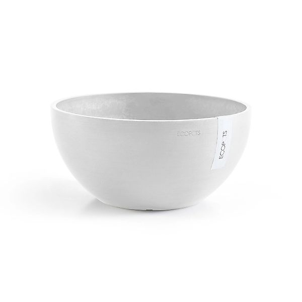 Ecopots Pflanztopf Brussels Weiß 30 cm x 14 cm günstig online kaufen