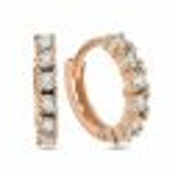 Creolen 925/- Sterling Silber rosévergoldet Halbkranz günstig online kaufen