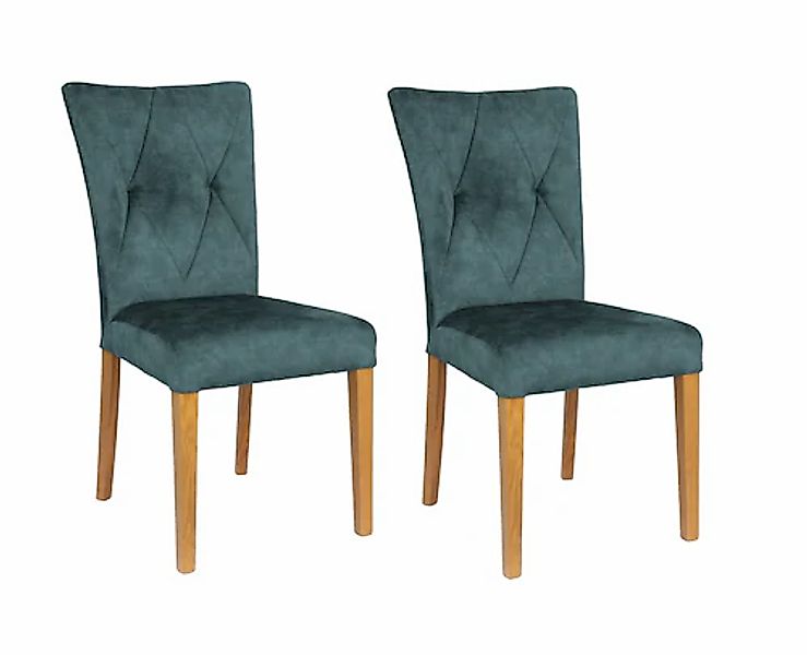 Home affaire 4-Fußstuhl »Diamond« (Set) 2 Stk.Sitz und Ruecken gepolstert günstig online kaufen