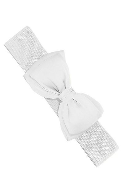 Banned Taillengürtel Bella Belt Weiß Vintage Schleife Retro Stretchgürtel günstig online kaufen