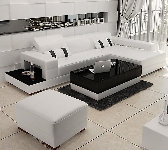 JVmoebel Ecksofa Ledersofa L form Couch Wohnlandschaft Eck Garnitur Sofa We günstig online kaufen