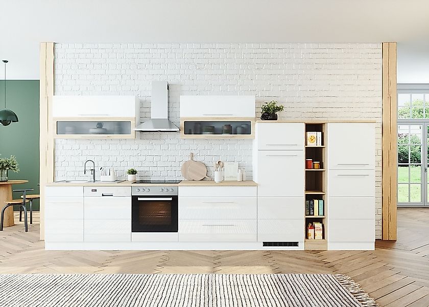 KOCHSTATION Küchenzeile »KS-Wien« Breite 420 cm, wahlweise mit E-Geräten günstig online kaufen