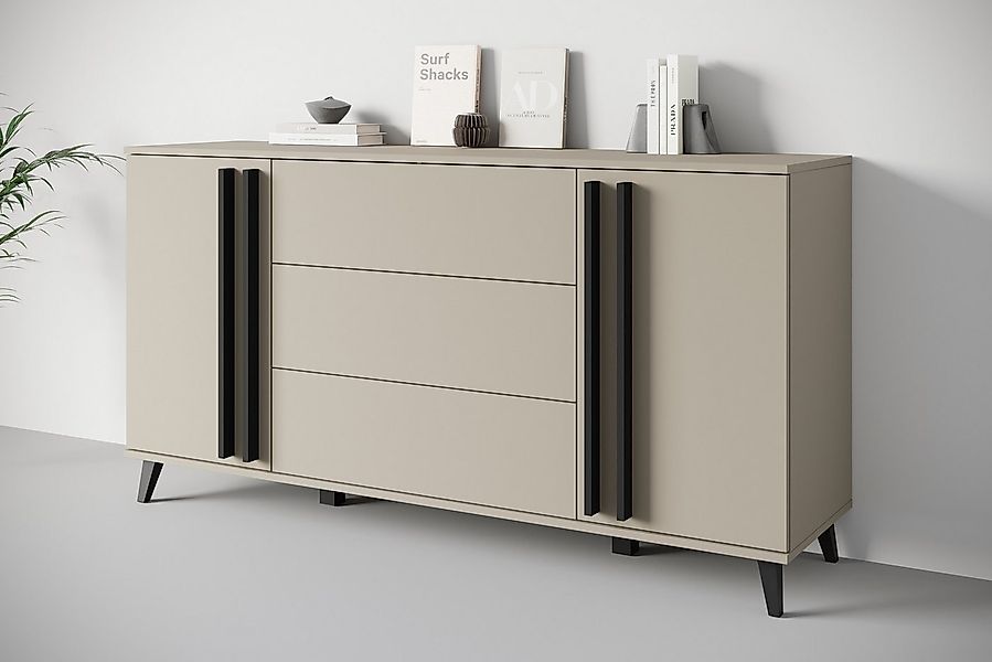 Home affaire Sideboard Helsinki, Kommode mit 2 Türen und 3 Schubladen, Brei günstig online kaufen