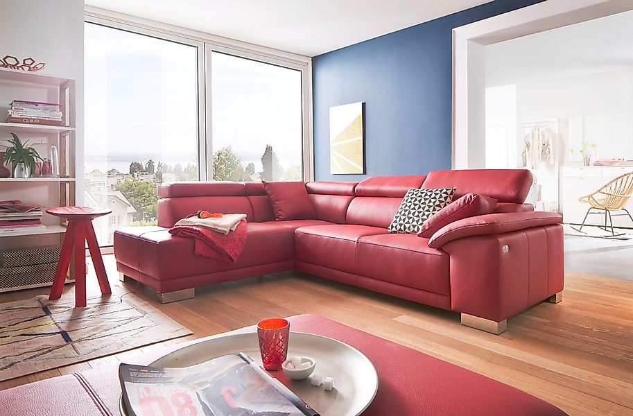 3C Candy Ecksofa »Menorca modern und bequem, L-Form«, Kopfteilverstellung, günstig online kaufen