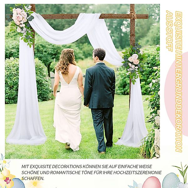 Refttenw Hängedekoration Hochzeits Vorhang Hochzeitsbogen Hintergrundvorhan günstig online kaufen