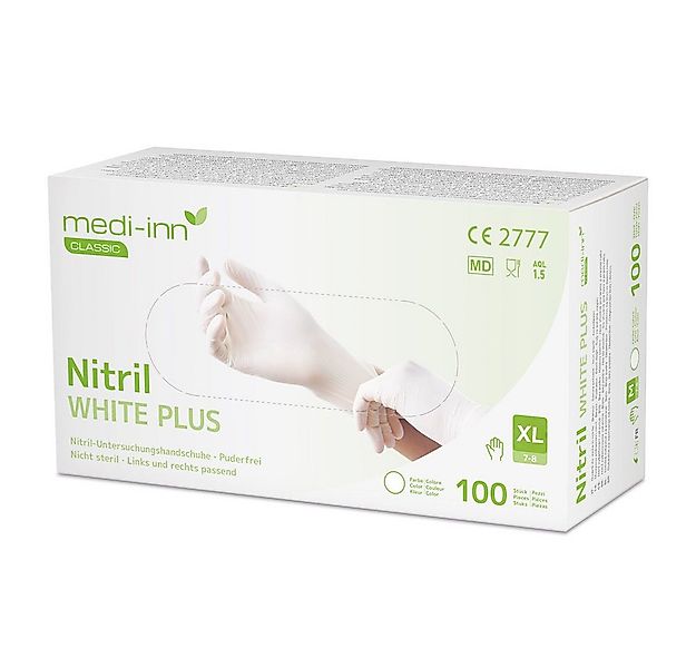 Medi-Inn Nitril-Handschuhe Nitril White Plus Einmalhandschuhe puderfrei wei günstig online kaufen