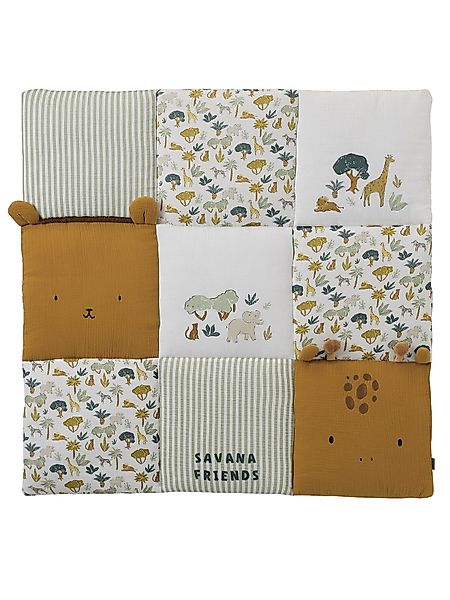 Babydecke Baby Patchwork-Spieldecke/Laufstalleinlage SAVANNE, vertbaudet günstig online kaufen