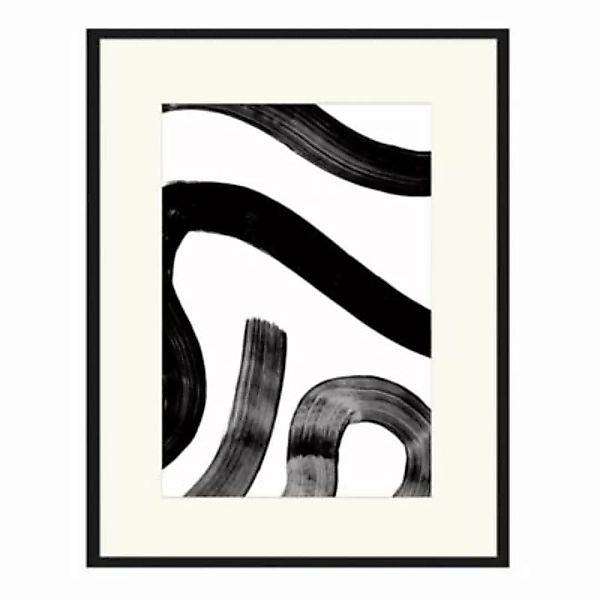Any Image Wandbild Abstrakter Aquarellstrich schwarz Gr. 70 x 90 günstig online kaufen