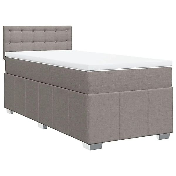 vidaXL Boxspringbett mit Matratze Taupe 80x200 cm Stoff 3286913 günstig online kaufen