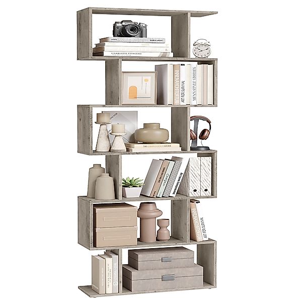VASAGLE Bücherregal, 1-tlg., Standregal, Büroregal, 6 günstig online kaufen