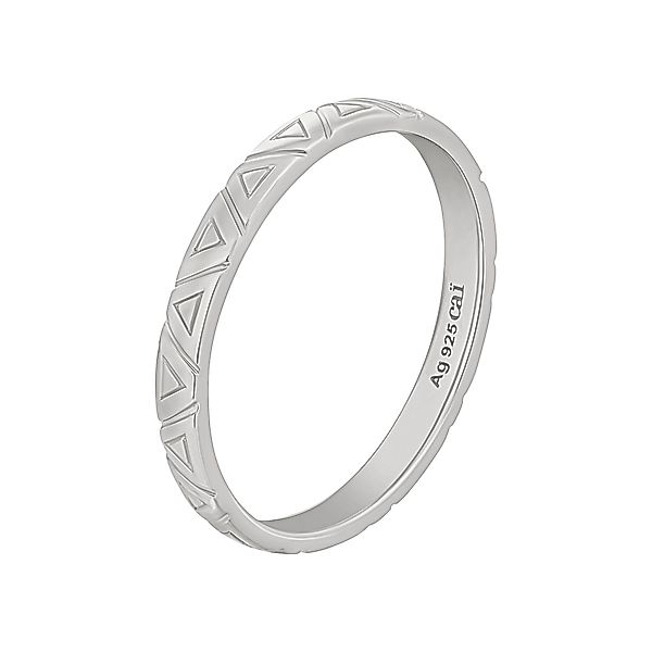 CAÏ Fingerring 925 Silber rhodiniert Dreiecke günstig online kaufen