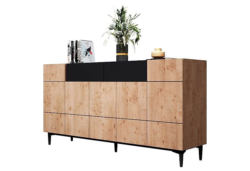 Newroom Sideboard Nizza, Wildeiche Sideboard Vintage Industrial Highboard A günstig online kaufen