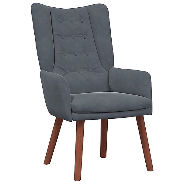 vidaXL Sessel Relaxsessel Dunkelgrau Samt (1-St) günstig online kaufen