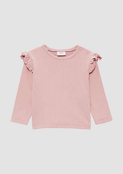 s.Oliver Langarmshirt Longsleeve mit Rippstruktur und günstig online kaufen