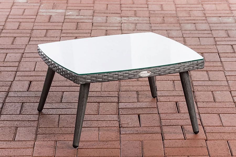 Tisch Ameland Flachrattan 30 cm grau günstig online kaufen