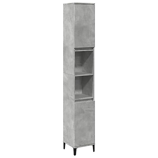 vidaXL Badezimmerspiegelschrank Badschrank Betongrau 30x30x190 cm günstig online kaufen