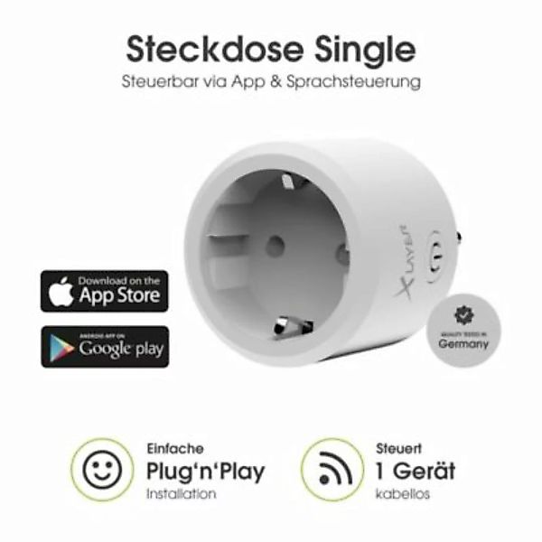 Xlayer LIGHTING Steckdose  Smart Echo Single Weiß weiß günstig online kaufen