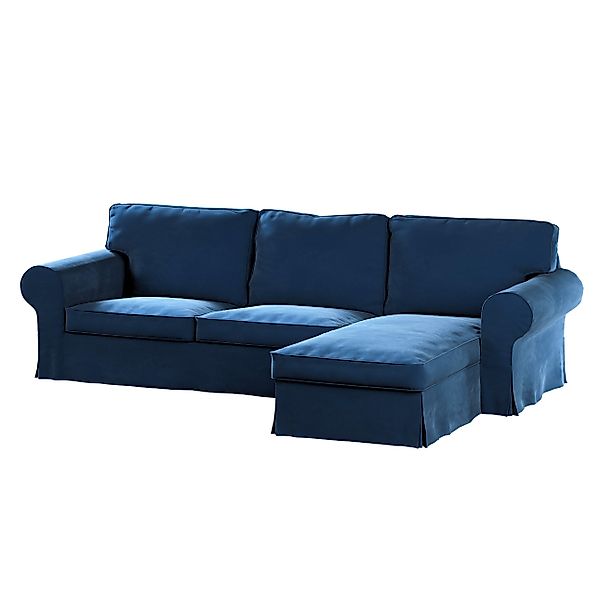 Bezug für Ektorp 2-Sitzer Sofa mit Recamiere, dunkelblau, Ektorp 2-Sitzer S günstig online kaufen