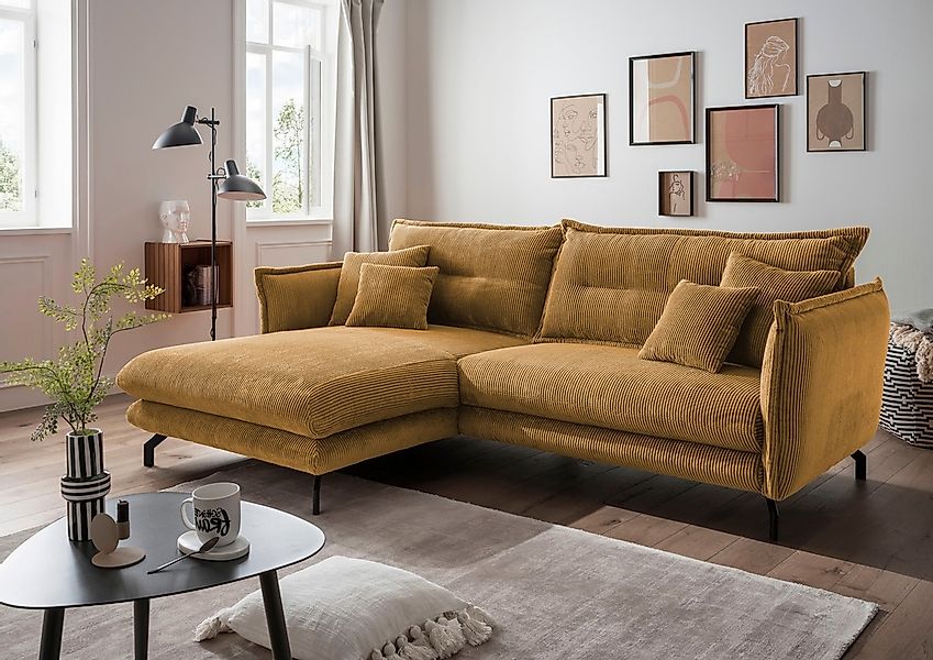 Home affaire Ecksofa "LAVA Breite 255 cm, modern und elegant, aktuelle Kiss günstig online kaufen