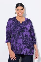 Ulla Popken T-Shirt Shirt Blätter A-Linie günstig online kaufen