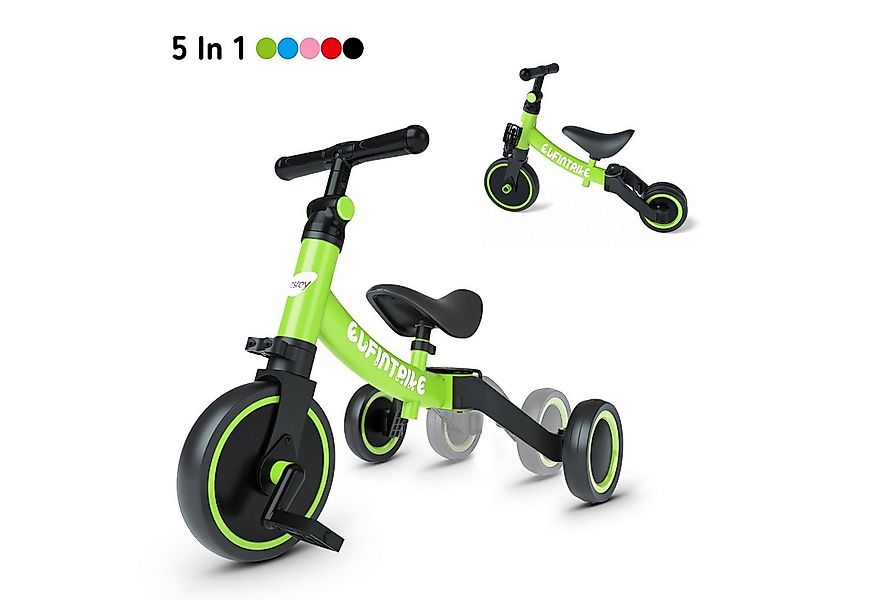 besrey Dreirad Kinderdreirad 5-in-1 Laufrad Lauffahrrad Geschenk für Kinder günstig online kaufen
