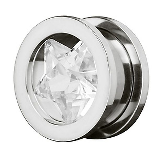 Taffstyle Plug Piercing Schraub Zirkonia Kristall günstig online kaufen