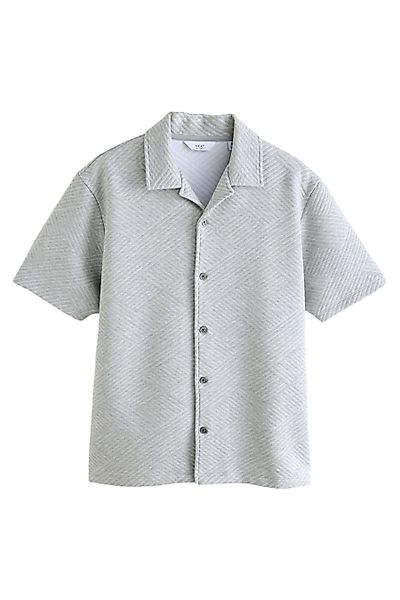 Next Kurzarmhemd Hemd aus strukturiertem Jersey günstig online kaufen