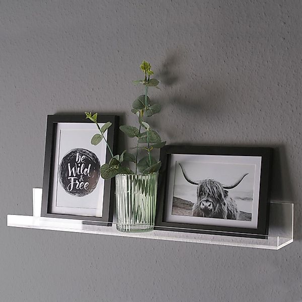 Levandeo® Bilderleiste, Bilderleiste 50x8cm Acryl Transparent günstig online kaufen