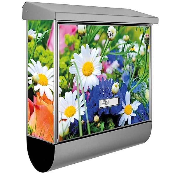 Banjado Briefkasten Edelstahl 38x39x12cm Mit Zeitungsfach Inkl. Montagemate günstig online kaufen