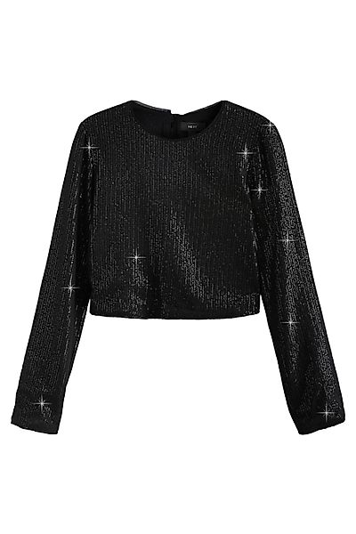 Next Paillettenshirt Langärmliges Paillettentop mit Rückenausschnitt günstig online kaufen