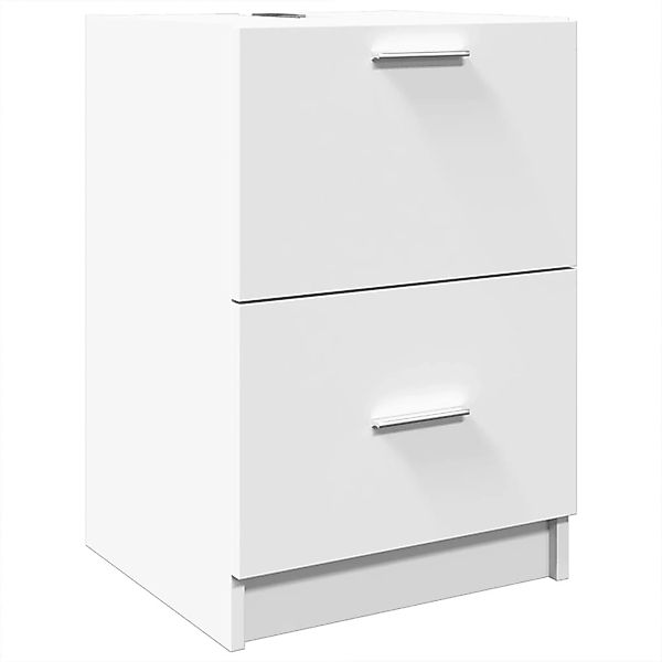 vidaXL Waschbeckenunterschrank Weiß 40x37x59 cm Holzwerkstoff günstig online kaufen