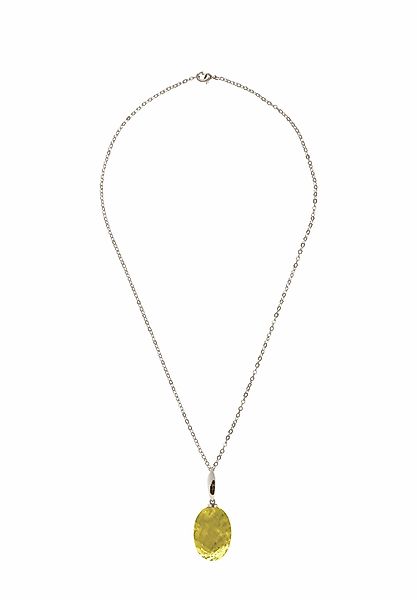 Gemshine Kette mit Anhänger ovaler Citrin günstig online kaufen
