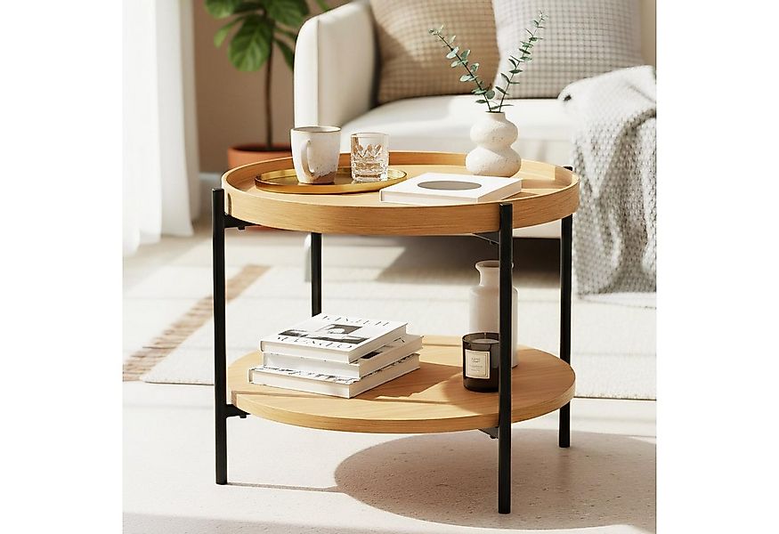 CLP Couchtisch Corbitan, Holztisch, pulverbeschichtetes Metall günstig online kaufen