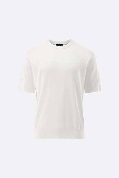 Strick T-Shirt mit Baumwolle und Seide günstig online kaufen