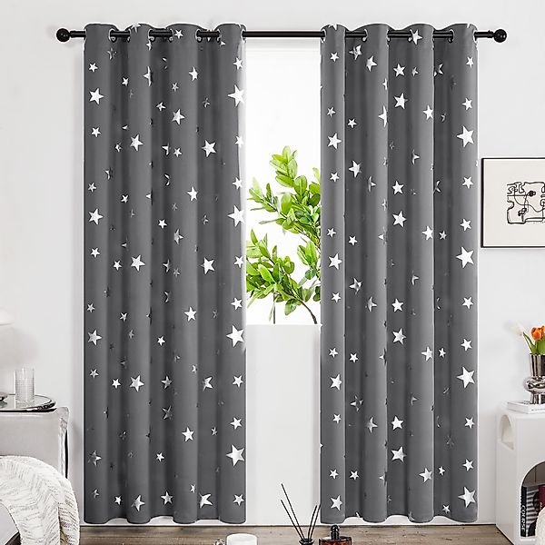 Deconovo Verdunkelungsvorhang 2er Set Gardinen Kälteschutz günstig online kaufen