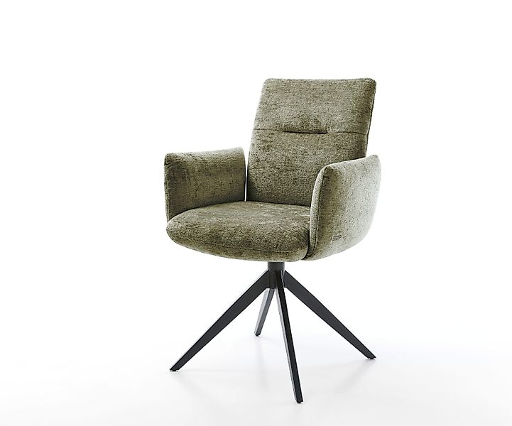 Drehstuhl Jova-Flex mit Armlehnen Chenille Silbergrau Kreuzgestell breit Ed günstig online kaufen