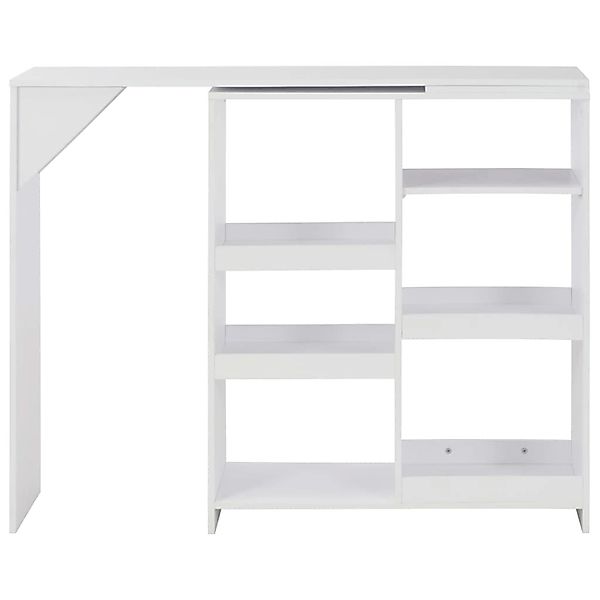 vidaXL Bartisch mit Beweglichem Regal Weiß 138x39x110 cm günstig online kaufen
