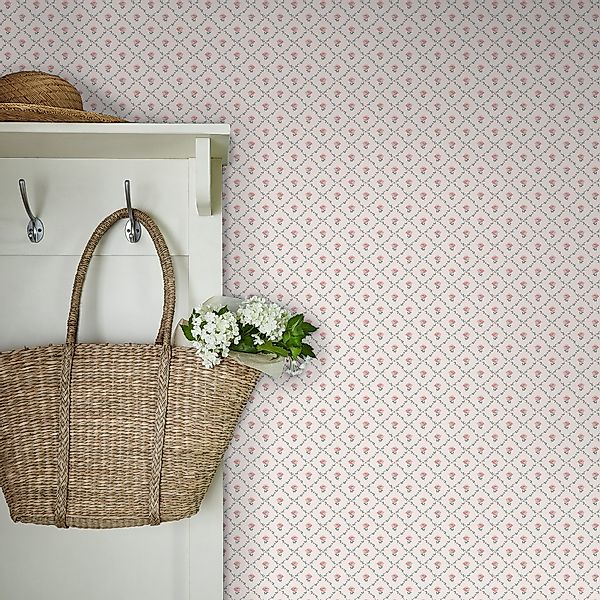 LAURA ASHLEY Vliestapete Kate, glatt, kariert, günstig online kaufen