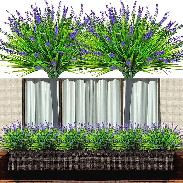 Kunstblumenstrauß 10 Bündel Künstliche Lavendel Kunstblumen günstig online kaufen