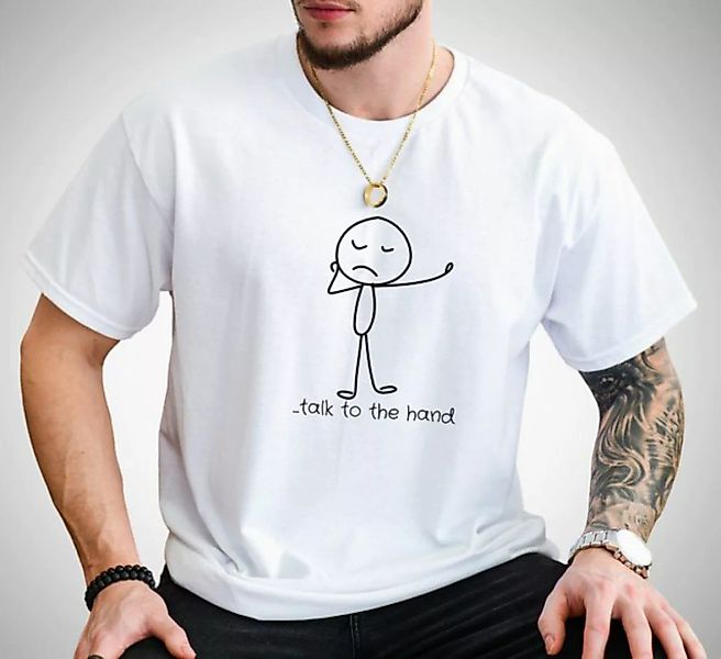 Quality Elegance T-Shirt TALK TO THE HAND Basic Cotton T-shirt günstig online kaufen