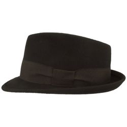 Breiter Filzhut Dezenter Trilby mit Rips-Garnitur günstig online kaufen